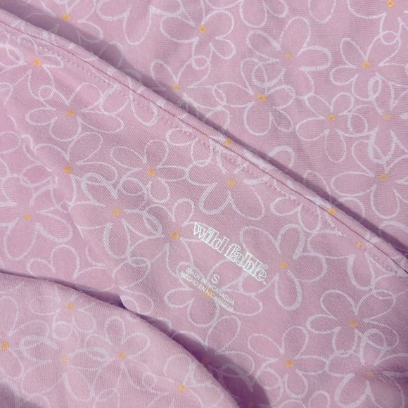 Size S Purple Floral Tube top crop top super cute hippie Wild Fable - Picture 3 of 4